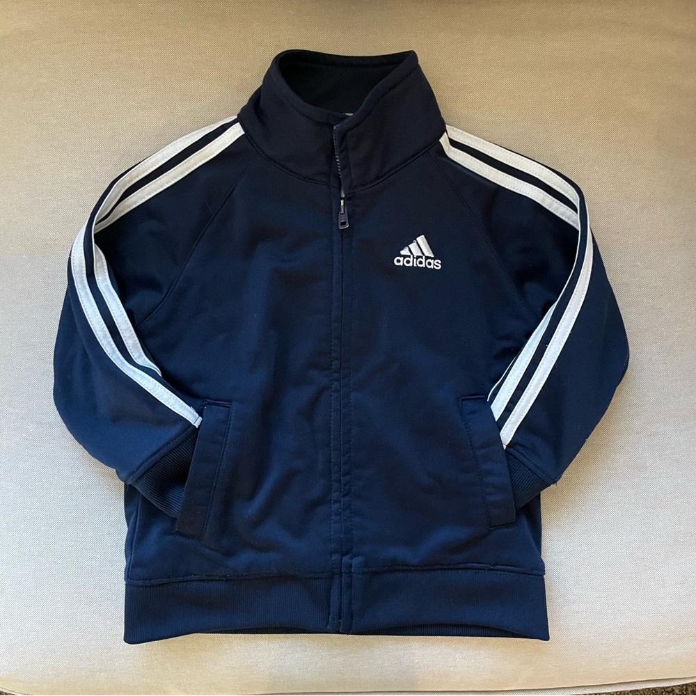 Toddler Navy Blue Adidas Zip Up Jacket